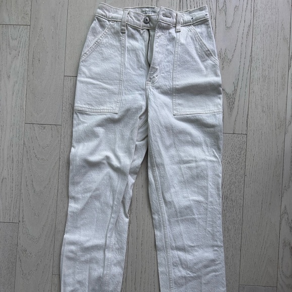 Abercrombie The 90s Straight Ultra High Rise Curve Love Regular L Jeans Cargo - Picture 2 of 3